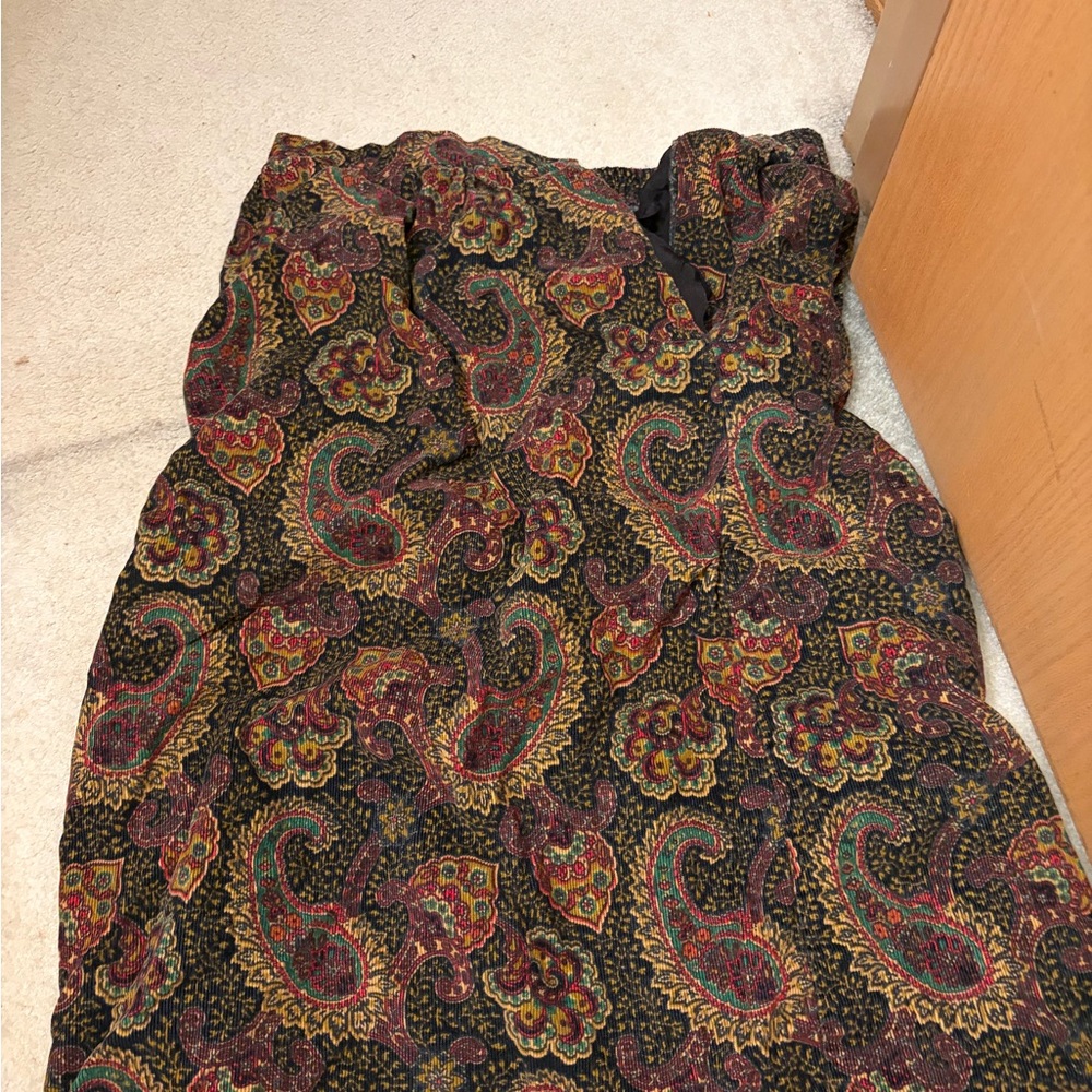Requirements Black Paisley Maxi Skirt